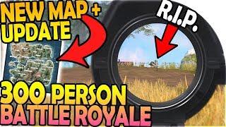 NEW UPDATE + NEW MAP - *300 PERSON* BATTLE ROYALE ( Rules of Survival Battle Royale Gameplay )