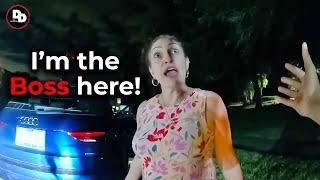 Wife Thinks She’s Entitled to Take Over Her Husband’s Arrest|Karens Getting Arrested By Police #1003