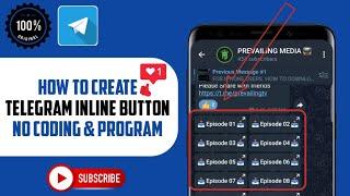 How to Create Telegram inline Button 2023 || No Coding or Program || #telegram #tutorial