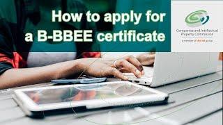 How to apply for a B-BBEE certificate via e-Services