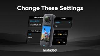 Insta360 - BEST SETTINGS For Your 360º Camera
