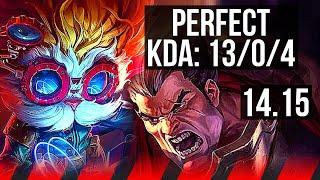 HEIMERDINGER vs DARIUS (TOP) | 13/0/4, Legendary | BR Diamond | 14.15