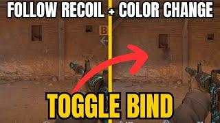 How to Bind Toggle Follow Recoil with Color Change in CS2 - One Key for Follow Recoil #cs2