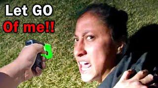 Woman CAUGHT with Drugs Gets TASED During Wild Arrest!