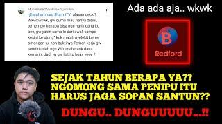 Intinya Redford Trading Penipuan Scam ‼️  Dungu Dungu Dunguuuu... heeedeeeh.. Ada ada aja... hehehe