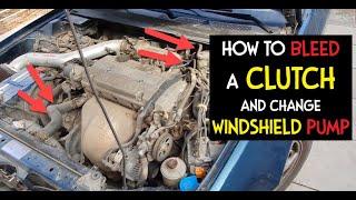 HOW TO Bleed a Clutch and REPLACE Washer Pump by YOURSELF // Honda Project