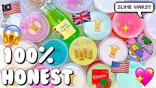 UNDERRATED SLIME SHOP REVIEW WAR  UK vs USA vs MALAYSIA!