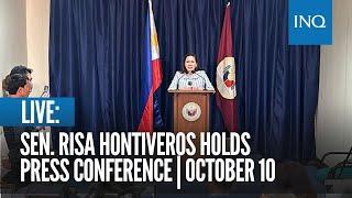 LIVE: Sen. Risa Hontiveros holds press conference | October 10