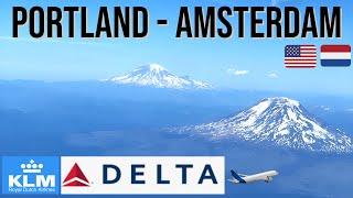 Delta Airlines | KLM Portland, Oregon to Amsterdam Intercontinental Flight (DL178 | KL6008)  - 