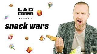 Snack Wars | Aaron Paul Tries A Sausage Roll For The First Time Ever