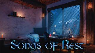 Songs of Rest | 2 hours of ambient tavern sounds (musicians & crowd downstairs, crickets outside)