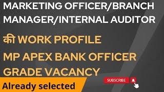 work profile marketing officer||branch manager||internal auditor||mp apex bank