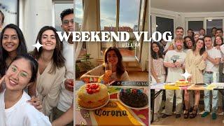 Weekend Vlog in Vienna | My international friends, bday party, baking a cake, biking etc