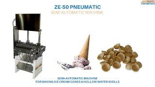 ZE 50 (Pneumatic) | Semi Automatic- Ice cream Cone Baking & Hollow Wafer Shapes | R&D Engineers