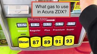 How to pump gas in 2010-2013 Acura ZDX, 21 Gallon Capacity, 91 octane or higher instruction tutorial