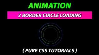 3 Border Circle Animation Using Pure CSS Create By VRPawar