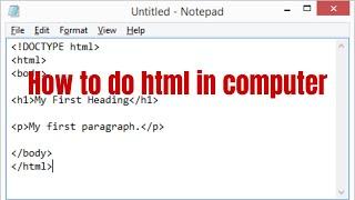 How to do html in computer | set up html local in computer 