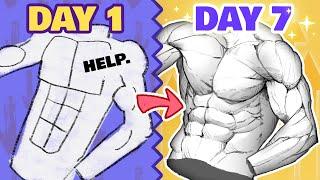 LEARN TO DRAW ANATOMY IN 7 DAYS!  (exercises + schedule)