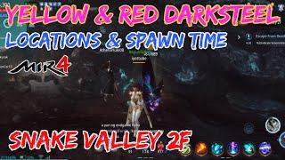Darksteel Locations & Spawn Time | 1M Darksteel Daily | Snake Valley 2F | Mir4 | Globalfear Gaming