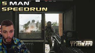 5 Man Squad Wipe Speedrun - Full Raid - Escape From Tarkov