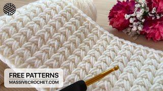 Very Easy Crochet Pattern for Beginners!   UNUSUAL Crochet Stitch for Bag & Baby Blanket