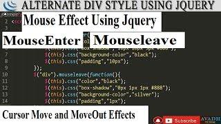 mouseenter event in jquery || mouse move then background color change using jquery