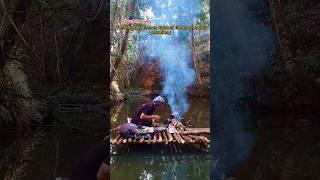 Camping fishing bakar ikan disungai ️ #camping #solocamping #bushcraft #survival #campingdihutan