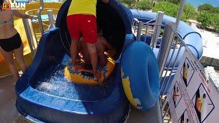 Black Hole Water Slide at Yalı Castle Aquapark in Izmir, Turkey