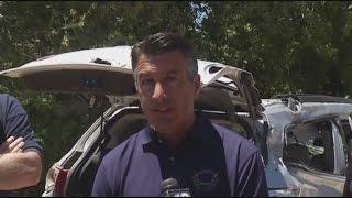 Gov. Sandoval tours Panaca bomb site