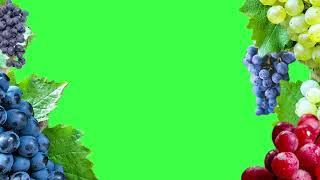 green screen background with fresh grapes