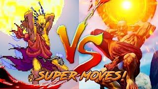 SFIII:3rd Strike -VS- SFV:CE - Super Moves Comparison !