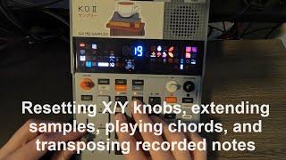 Helpful EP-133 K.O. II Tips & Tricks: extending samples, transposing notes, resetting knobs & more