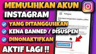 Versi Baru‼️ Cara Mengembalikan Akun Instagram yang diSuspend/diTangguhkan & diNonaktifkan diBanned