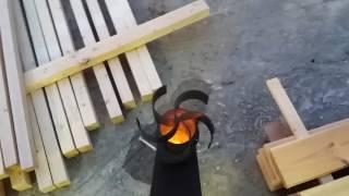 Улучшенная ракетная печь (вариант). Improved rocket stove (optional)
