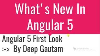 Whats New In Angular 5