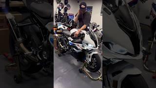 the S1000RR with the full titanium Akrapovic “mid length” system sounds incredible 