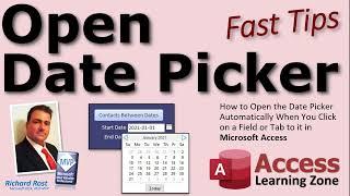 How to Open the Date Picker Automatically When You Click on a Field or Tab to it in Microsoft Access