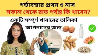 গর্ভাবস্থার প্রথম ৩ মাস কি খাবেন? Diet What to eat in the first 3 months of pregnancy #প্রথমতিনমাস