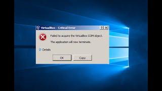 How to Solve - Failed to acquire the VirtualBox COM object - Eazytrix