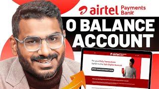 Airtel Payment Bank Account Open | Airtel Payment Bank 0 Balance Account