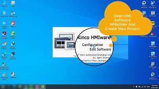 Hello World : Kinco HP043-20DT (HMI+PLC)Programming and simulation Tutorial