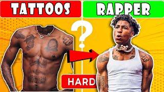 Guess The Rapper By Their Tattoos  | 99.9% Fail | HARD VERSION | Rap Quiz 2024 |