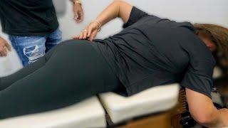 INTENSE Full Body Chiropractic INSTANTLY Fix Her Low Back Pain!