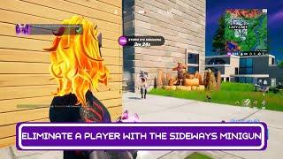 Eliminate A Player With The Sideways Minigun | Cube Queen Quest Guide | Fortnite Chapter 2 Season 8