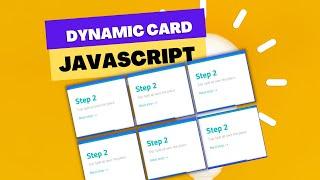 How to create Dynamic Html Cards With JavaScript. HTML CSS new beginner project. javascript project