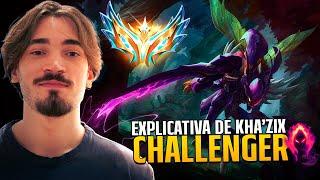 CHALLENGER JUNGLER FAZ PARTIDA EXPLICATIVA DE KHA ZIX!