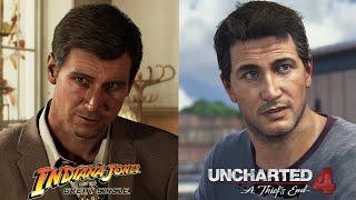 Indiana Jones and the Great Circle VS Uncharted 4 - Visual and Gameplay Comparison