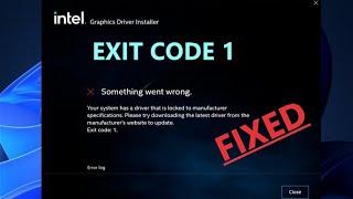 FIXED - intel  driver error | Your system has a driver that is locked to manufacturer specifications