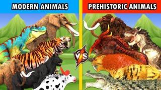 Elephant vs Dinosaur ARBS Prehistoric Mammals Vs Ark Modern Animals Epic Revolt Battle Simulatorr