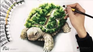 Speed Painting: Nature vs Fantasy with ShinHanart PWC, Extra Fine Water Color